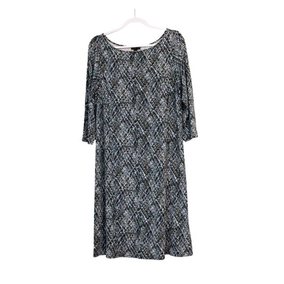 J Jill Wearever Collection Midi Dress Size Medium Stretch 3/4 Sleeve Casual - Picture 1 of 13